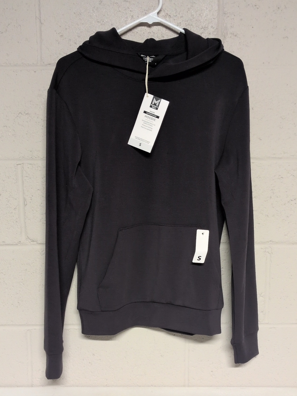 Member's Mark Sandwash Hoodie Lightweight Pullover Charcoal, Size S NWT Unisex